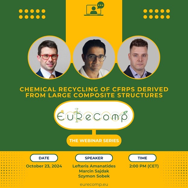 3rd EuReComp Webinar: Chemical Recycling of CFRPs Derived from Large Composite Structures