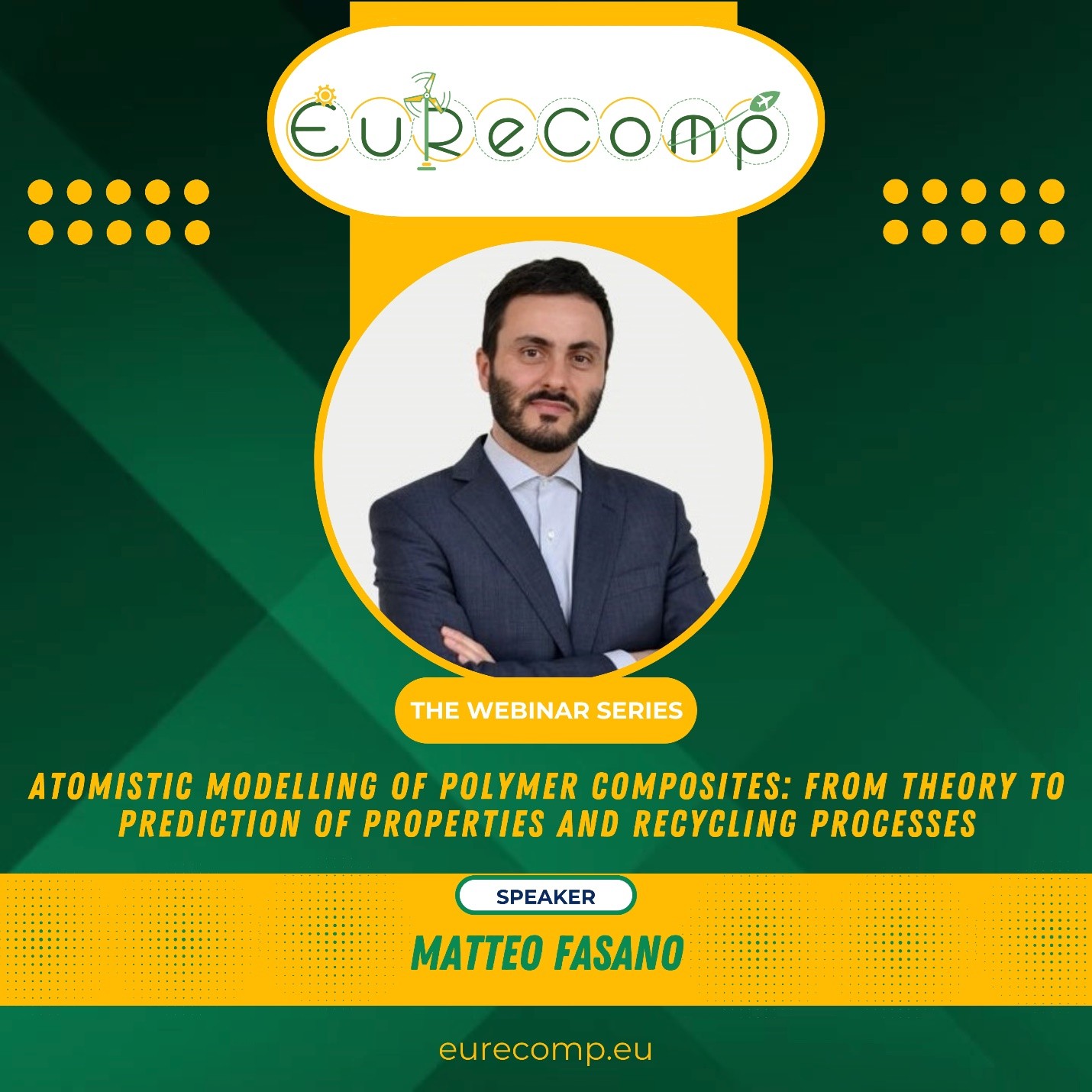 7th EuReComp Webinar Recording Available: Atomistic Modelling of Polymer Composites