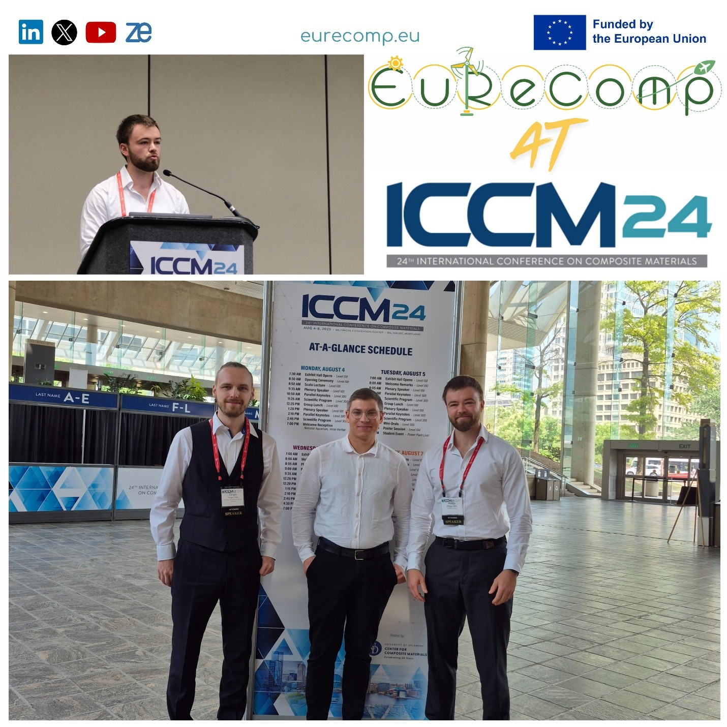 EuReComp at ICCM24: Exploring Repurposing and Recycling of EoL Composites