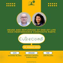 4th EuReComp Webinar: Reuse and Repurpose of End-of-Life High-Performance Composite Parts